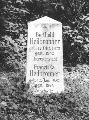 1990, Israelitischer Friedhof im Breitenloch, Grabstein XXVIII-RS, Heilbronner, Berthold und Franziska; Original: N 199005069;